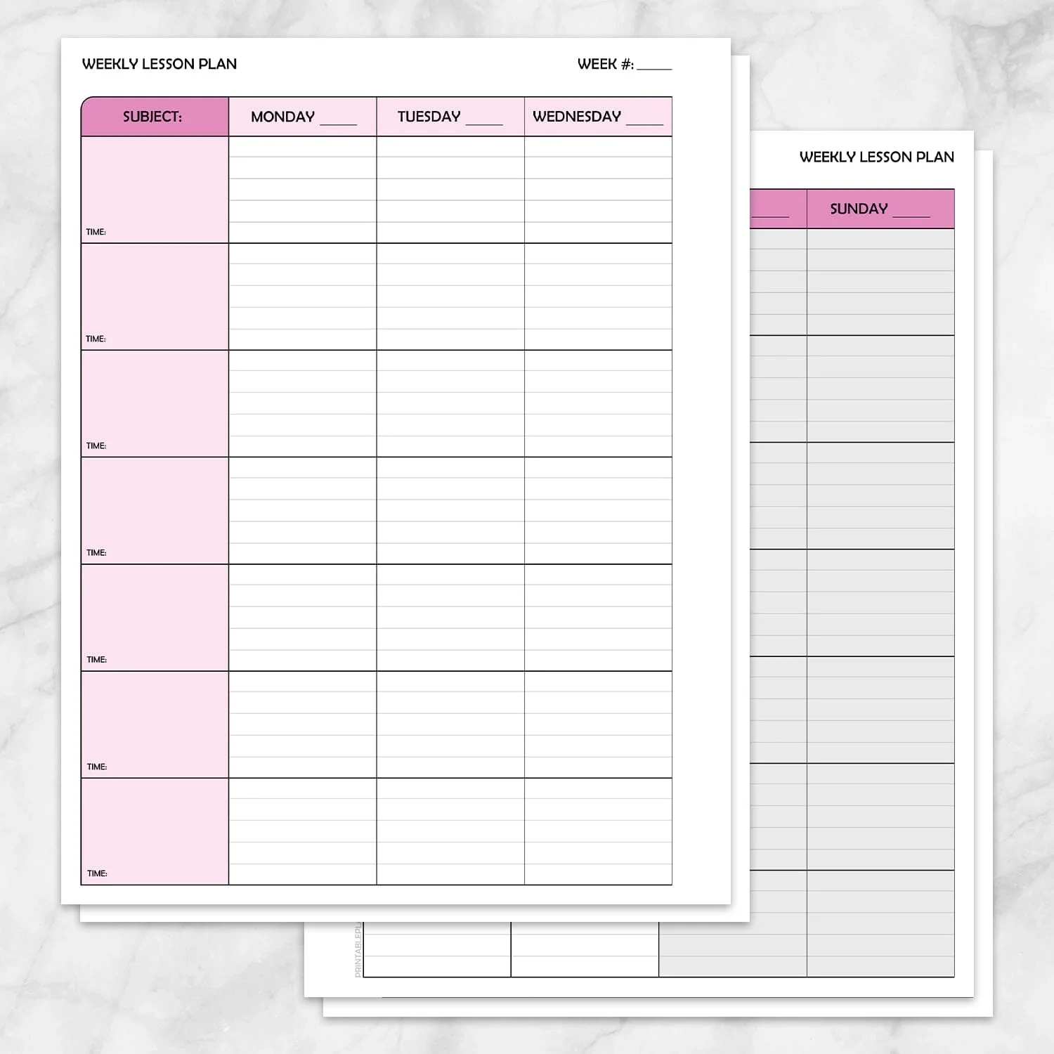 Pink Weekly Lesson Plan For Teachers School Planning PDF Pages Printable Planning Pink Weekly Lesson Plan For Teachers School Planning PDF Pages Printable Planning