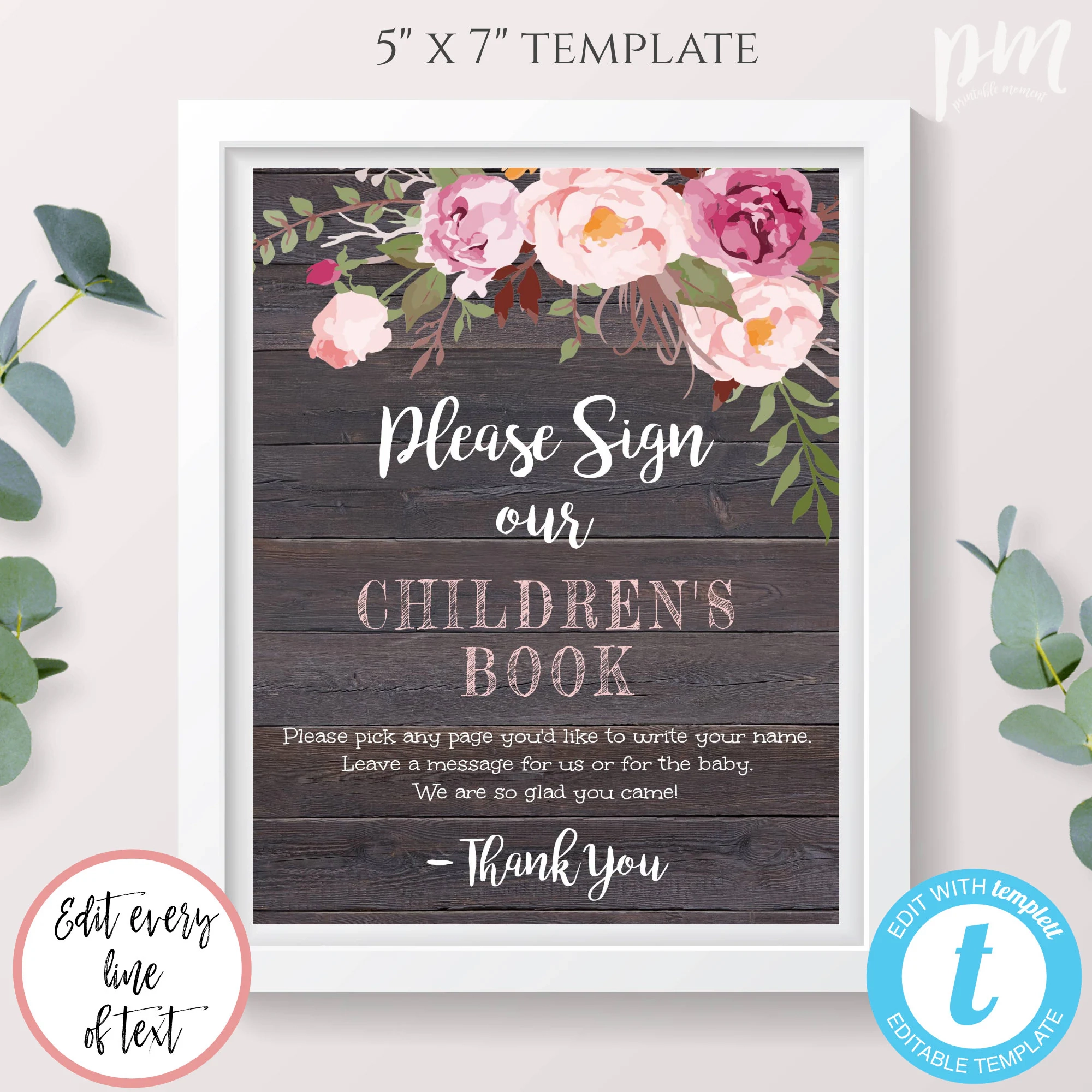 Sign The Baby Book Printable