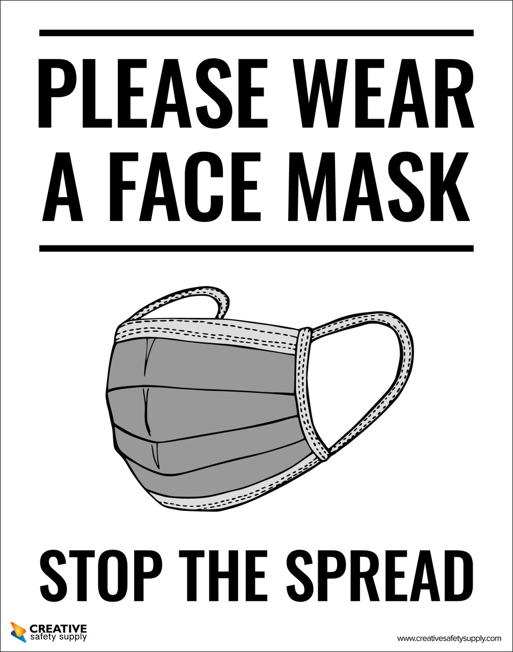 Please Wear A Face Mask Stop The Spread Poster
