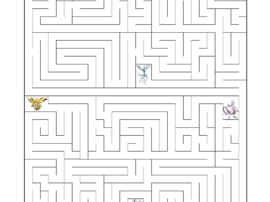 Pokemon Maze Teaching Squared Worksheets Library