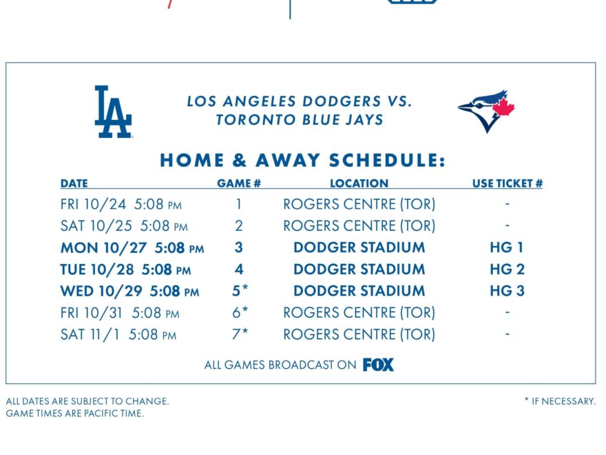 Postseason Information Los Angeles Dodgers