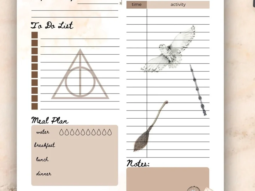 Potter Planner Wizards Planner Printable Digital Use Wizard Theme Planner Life Planner Wizarding World Downloadable A4 Size Etsy