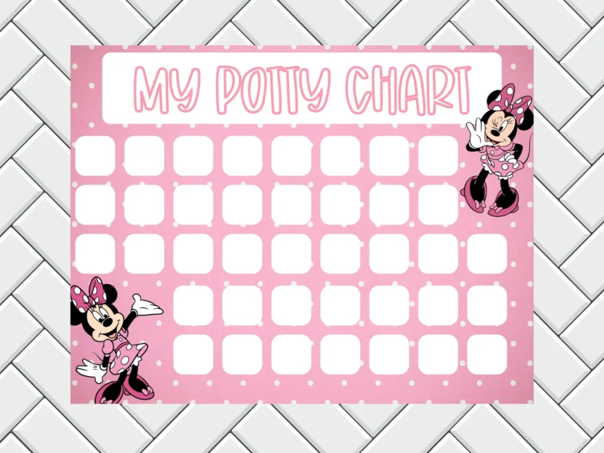 Potty Training Chart Sticker Chart Kids Reward Chart Minnie Mouse PNG Minnie Mouse Svg Etsy Hong Kong