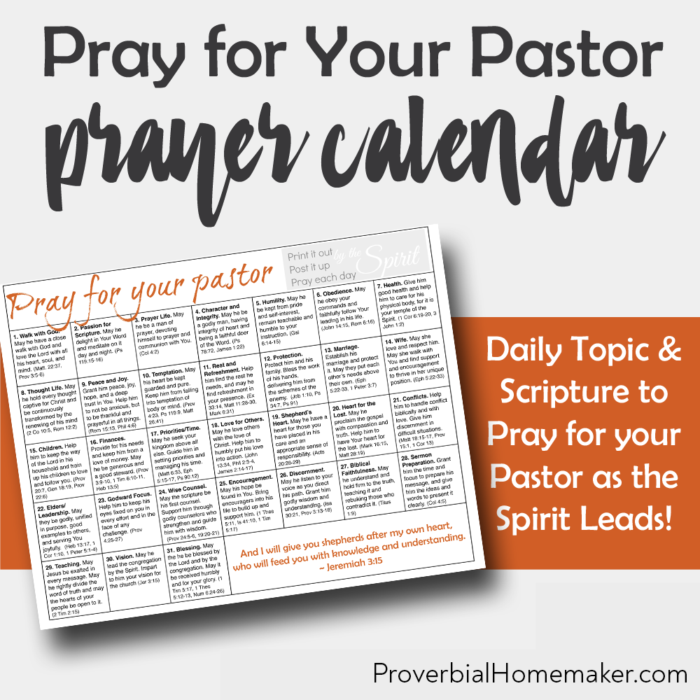 Printable Pastors Weekly Schedule