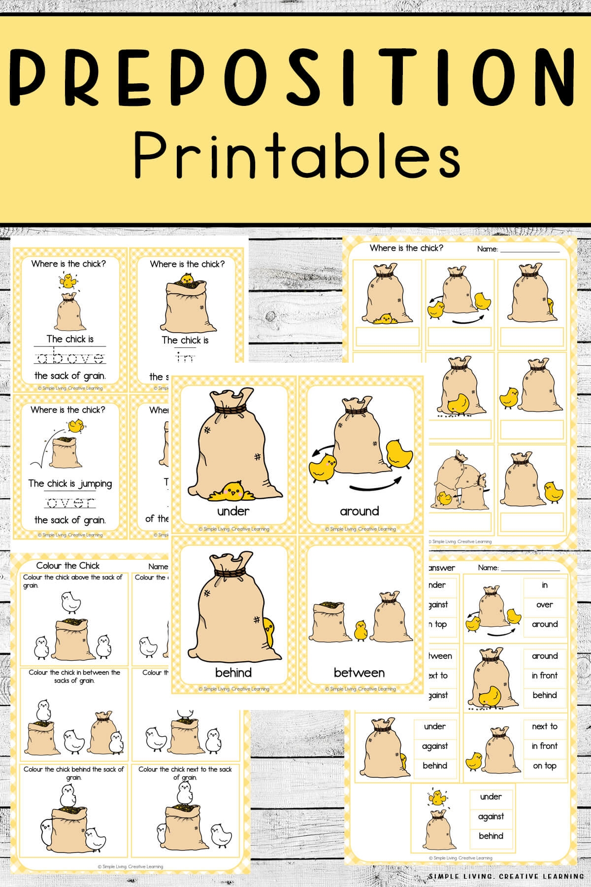 Preposition Printables Simple Living Creative Learning Preposition Printables Simple Living Creative Learning