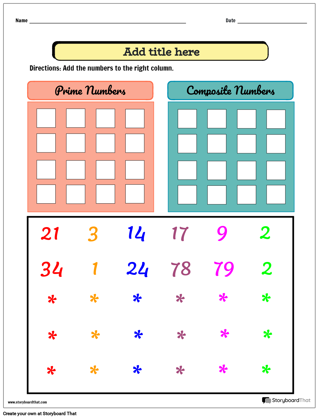 Prime And Composite Numbers Sheet Printable Prime And Composite Numbers Sheet Printable