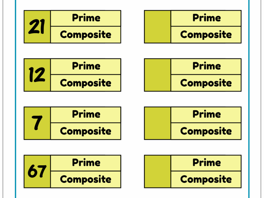 Prime Composite Numbers Worksheets Free Customizable