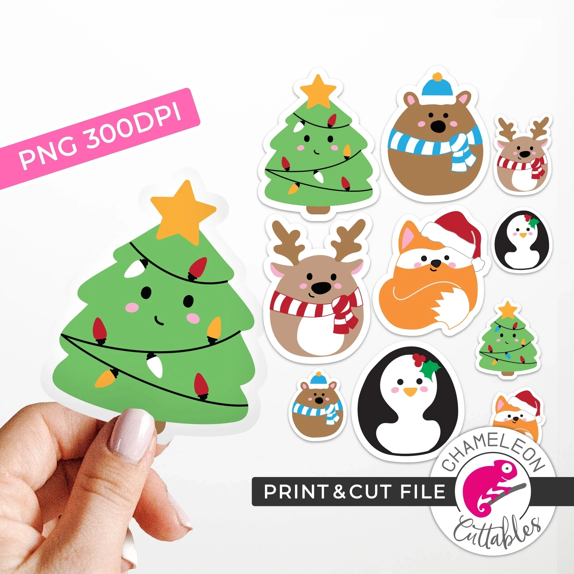 Kawaii Animal Christmas Sign Printable