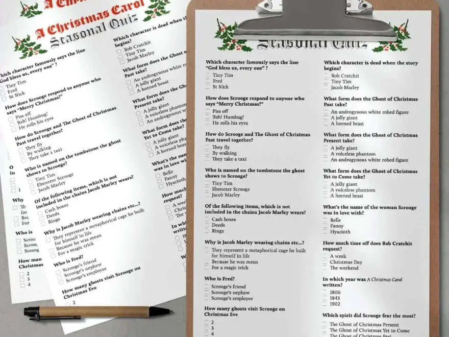 Printable A Christmas Carol Quiz Free Printables Online