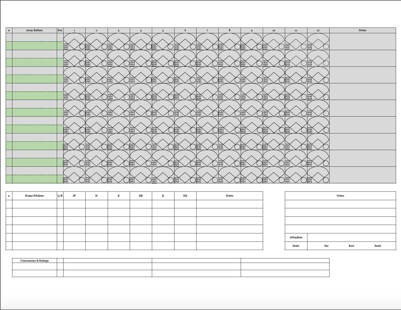 Softball Stat Sheet Printable Softball Stat Sheet Printable