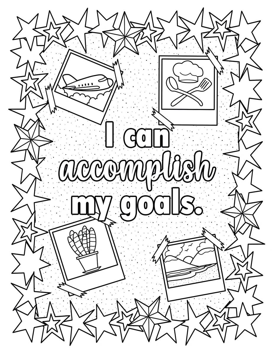 My Goals Coloring Printable Sheets