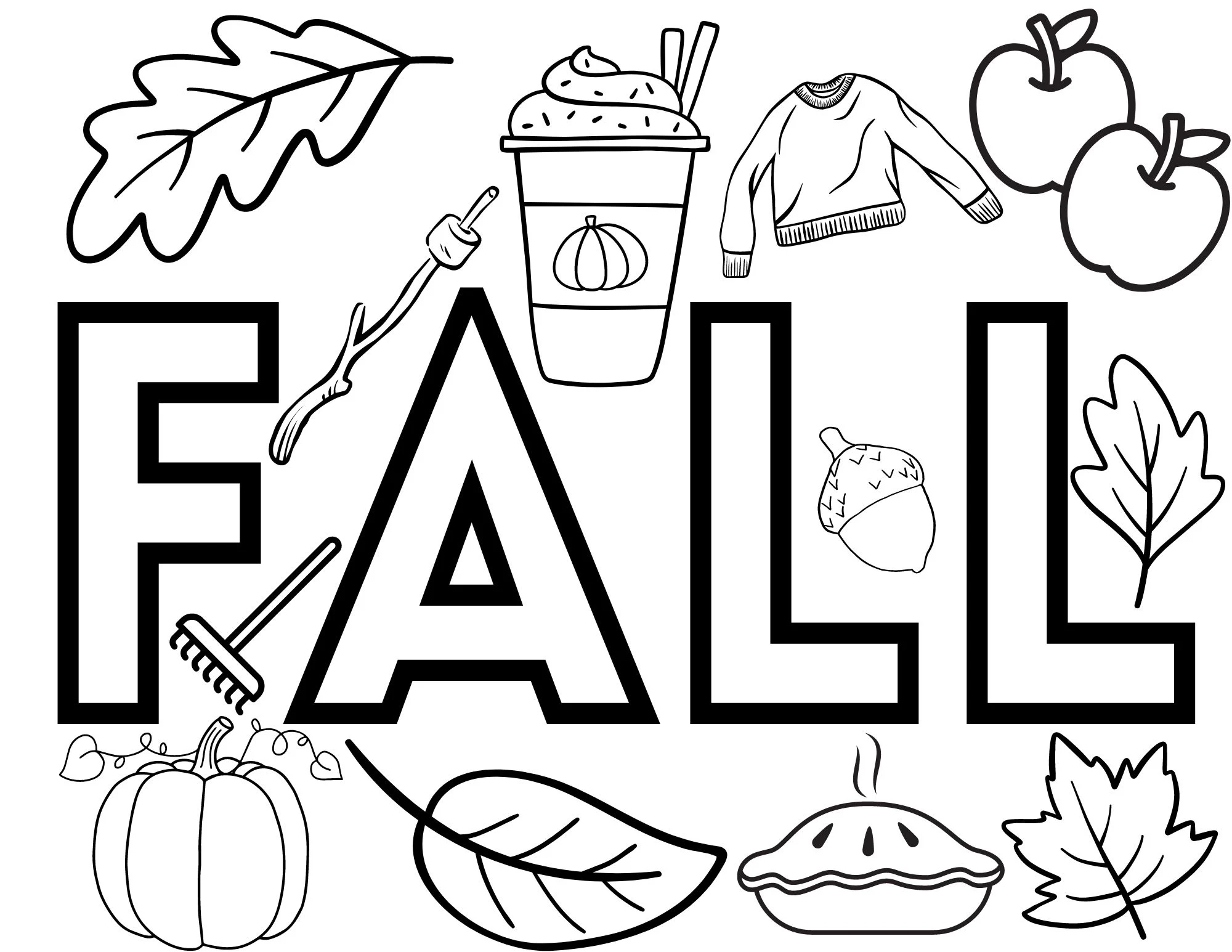 Free Fall Printable Coloring Sheets