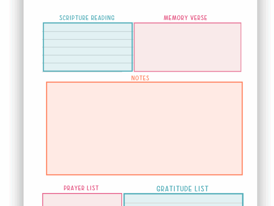 Printable Daily Bible Study Binder Page Joyful Homemaking