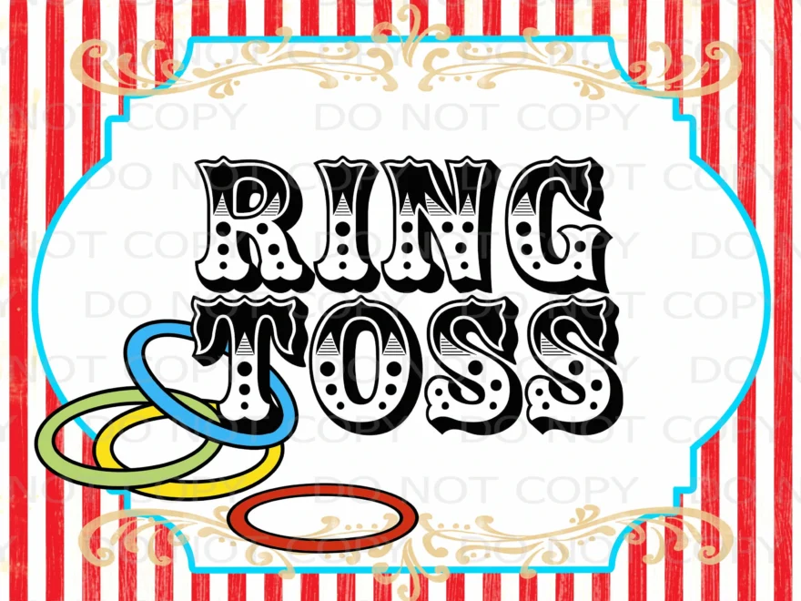 Printable DIY Vintage Circus Ring Toss Sign 8 5 X 11 INSTANT DOWNLOAD Etsy
