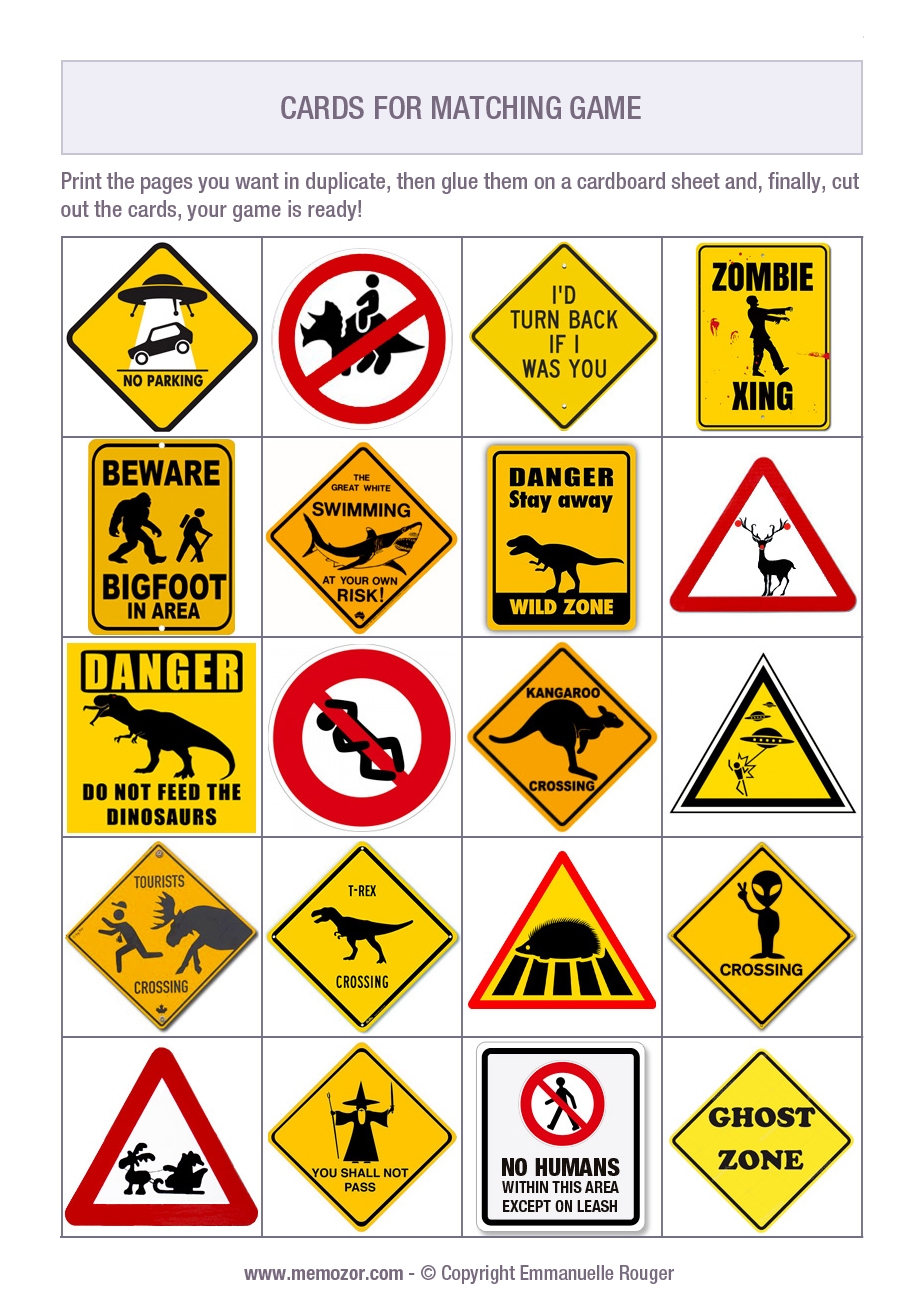 Printable Funny Road Signs Memozor