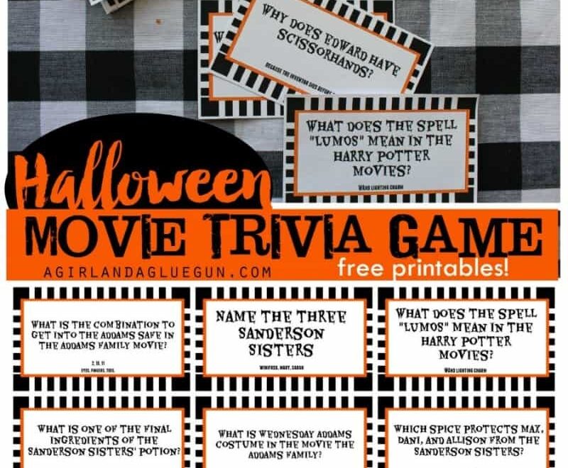 Printable Halloween Movie Trivia Game 30 Days Of Halloween Day 24