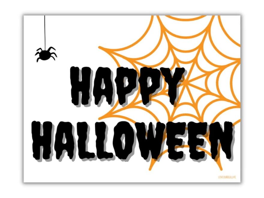 Printable Happy Halloween Sign 19 FREE Printables Love Our Real Life