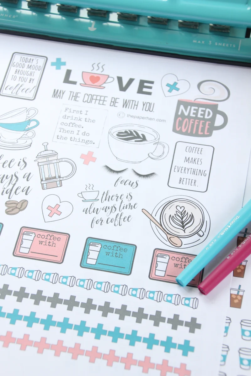 Coffee Happy Planner Printables