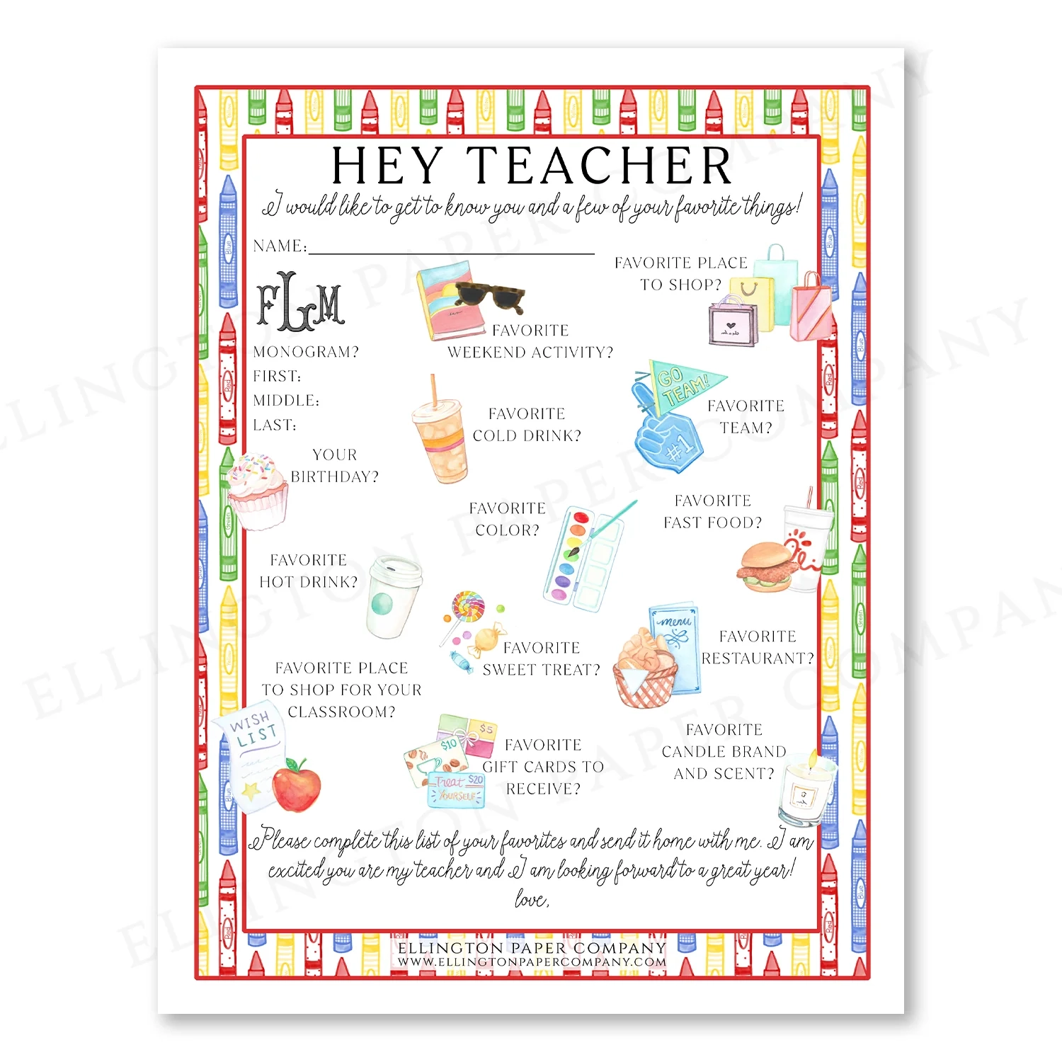 Printable Hey Teacher Wishlist Crayons Restaurant Option Digita Ellington Paper Company Printable Hey Teacher Wishlist Crayons Restaurant Option Digita Ellington Paper Company