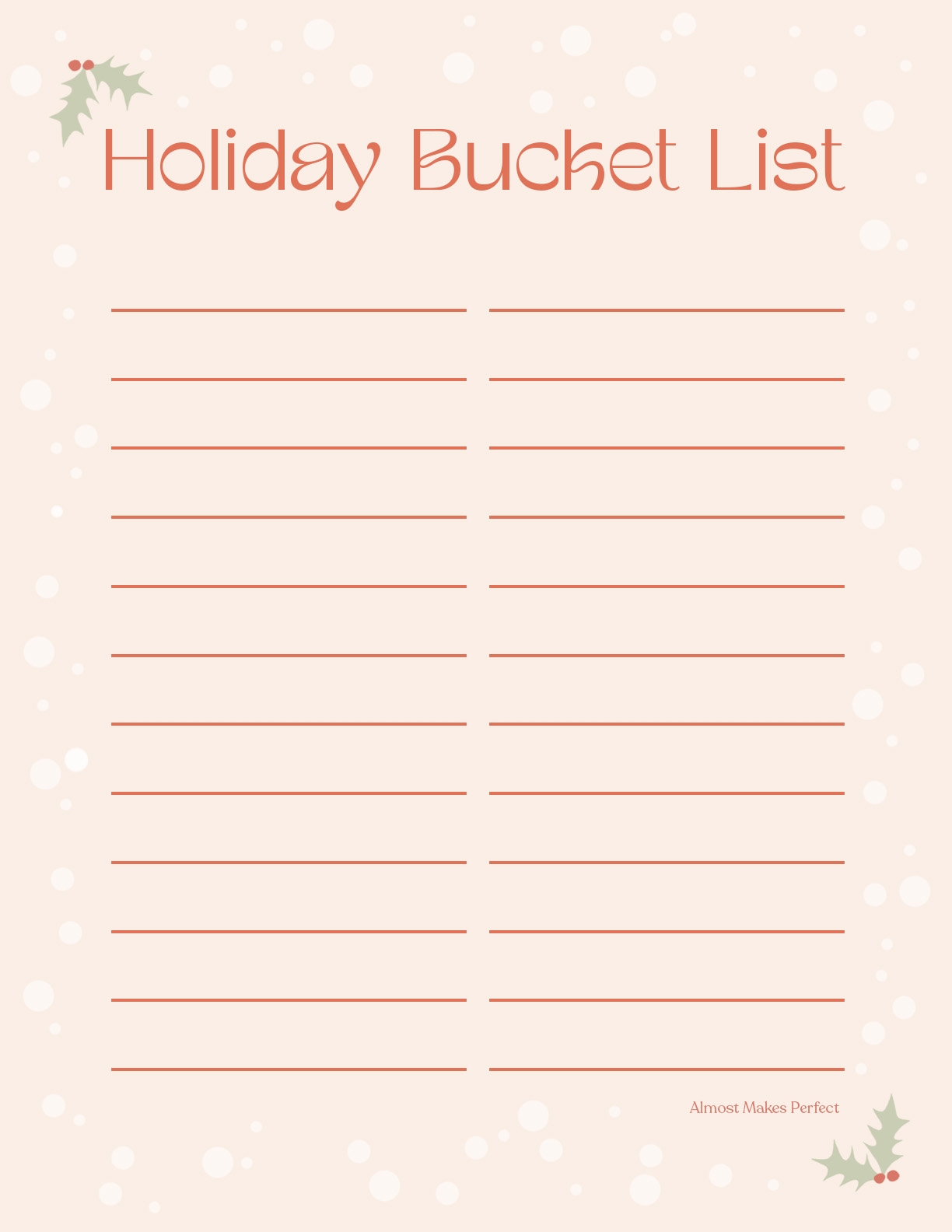 Printable Holiday Bucket List Almost Makes Perfect Printable Holiday Bucket List Almost Makes Perfect