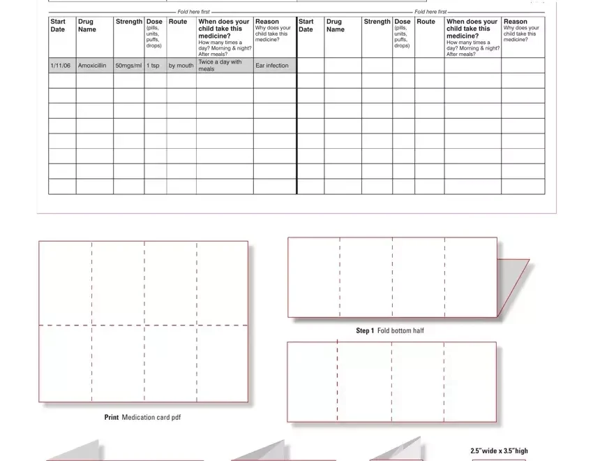 Printable Medication List For Wallet PDF Form FormsPal