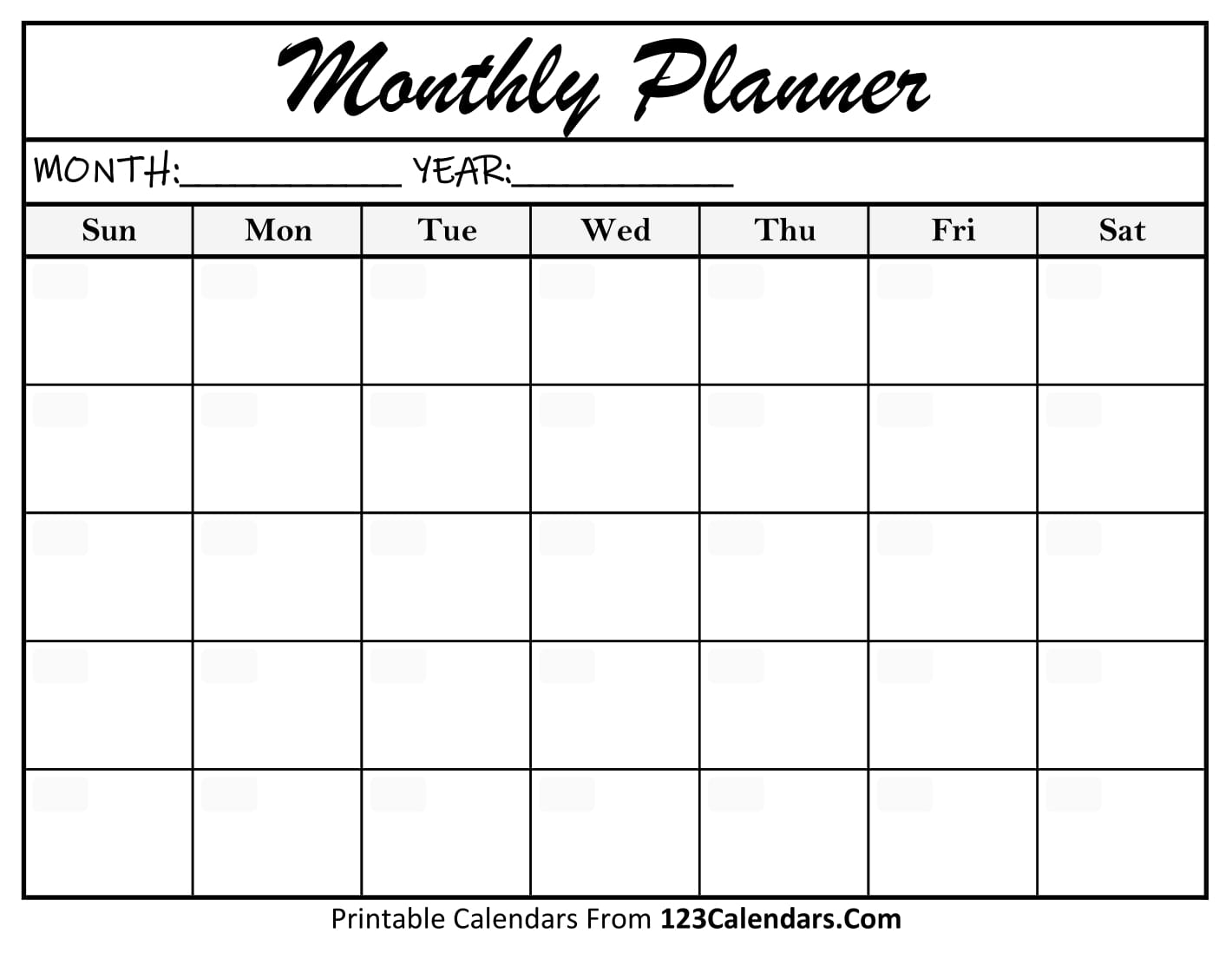 Planner By The Year Monthly Printable Planner By The Year Monthly Printable