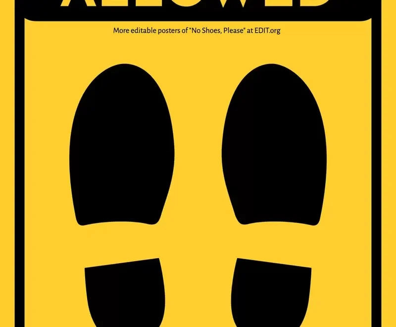 Printable No Shoes Sign Templates