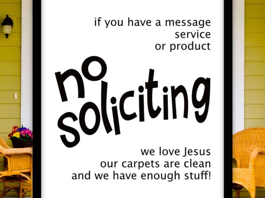 Printable No Soliciting Sign Sunshine And Rainy Days