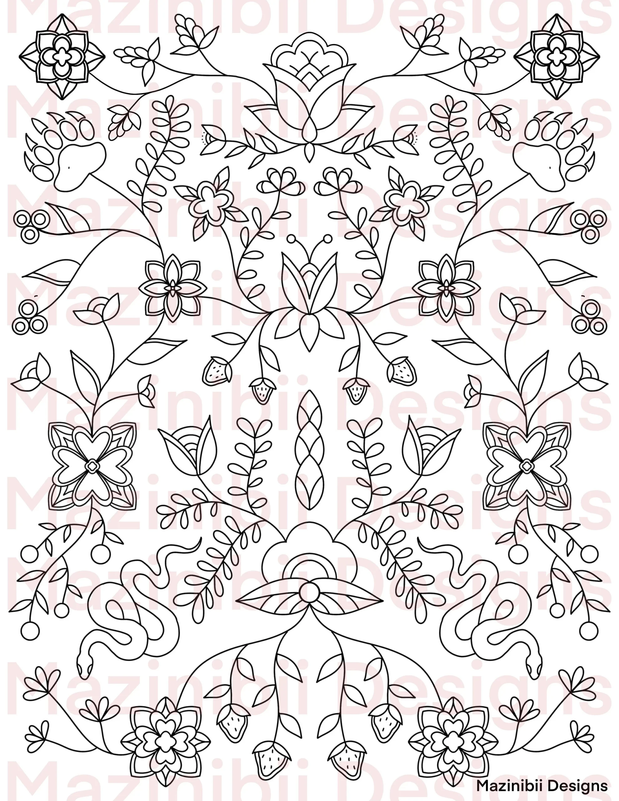 Printable Ojibwe Floral Coloring Pages By Mazinibiidesigns 2 Pages Native Coloring Page Instant Download Etsy Denmark Printable Ojibwe Floral Coloring Pages By Mazinibiidesigns 2 Pages Native Coloring Page Instant Download Etsy Denmark