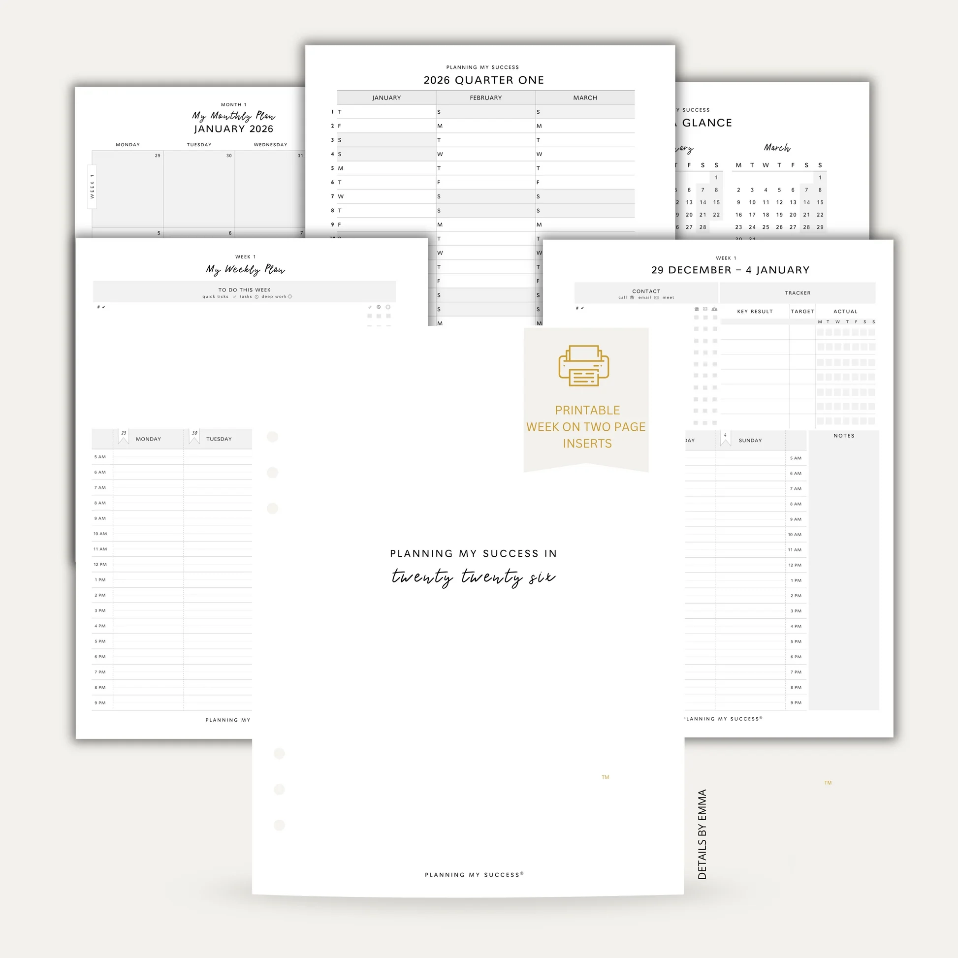 A5 Printable Planner 2026 Bundle Free