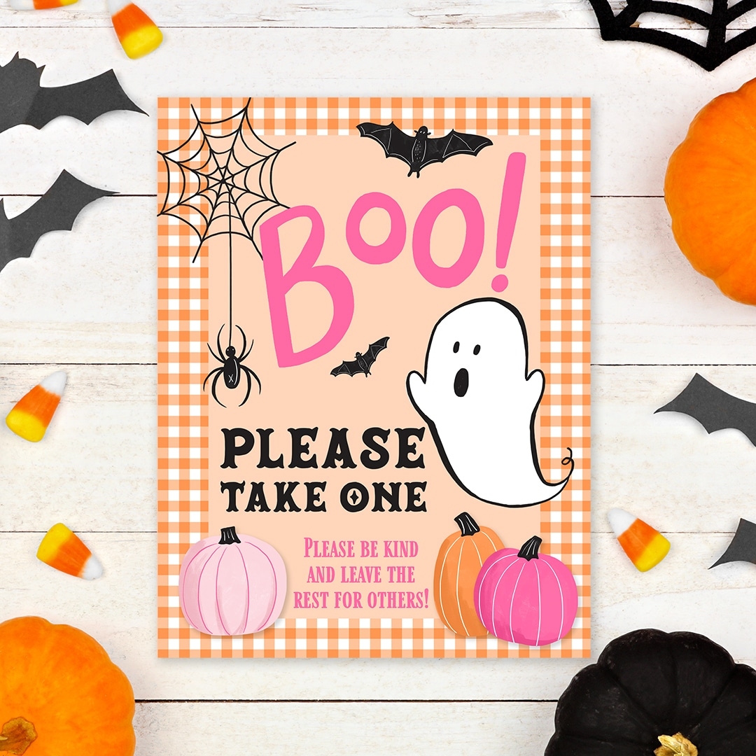 Printable Please Take One Halloween Sign Happiness Is Homemade