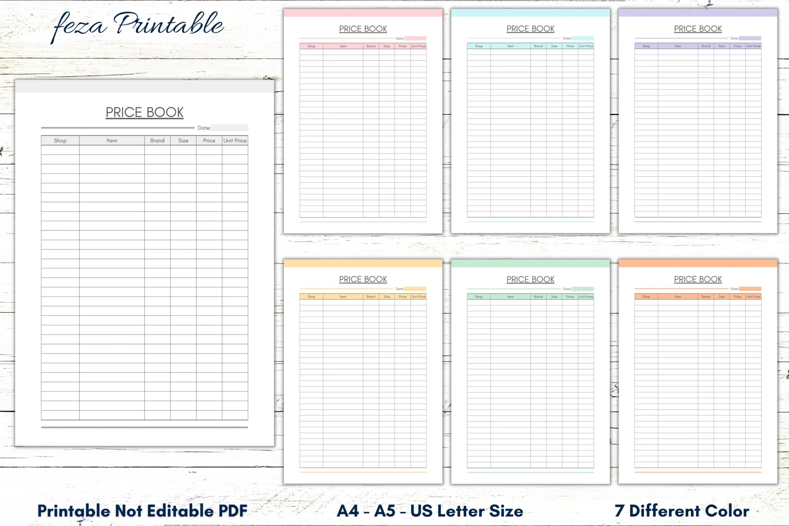 Printable Price Book Template Price Planner Budget Planner Budget Management Household Management Price List Grocery Price Planner Etsy