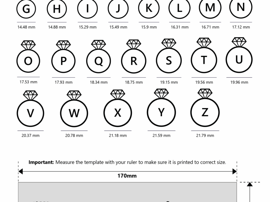 Printable Ring Size Chart Find Your Ring Size Easy World Of Printables