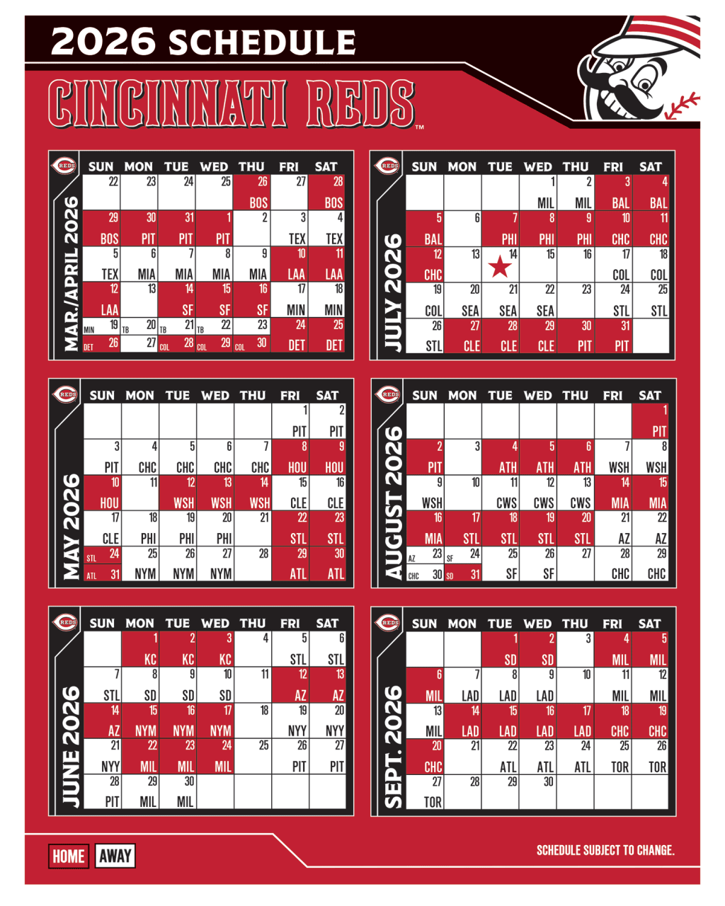 Printable Schedule Schedule Cincinnati Reds Printable Schedule Schedule Cincinnati Reds