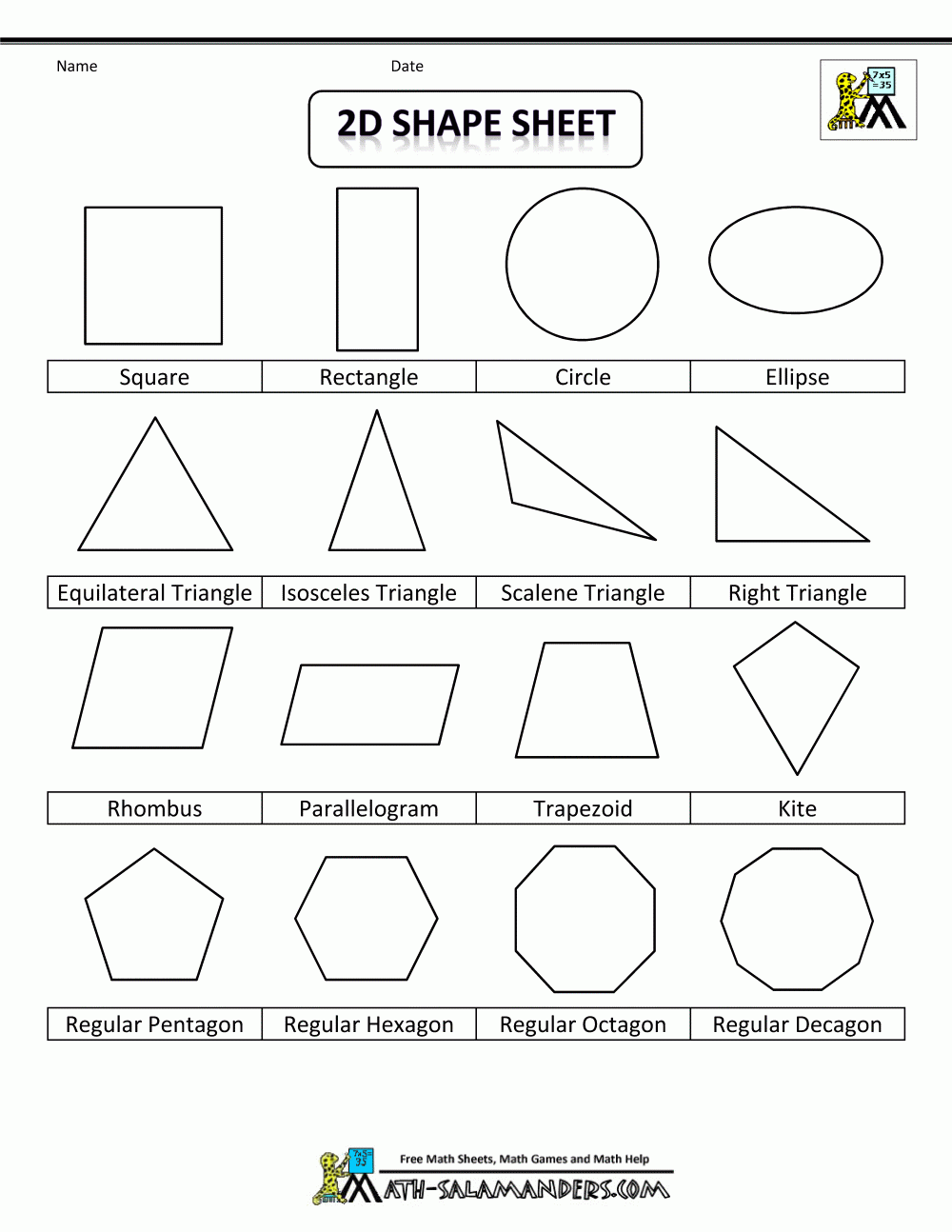 List Of Geometric Shapes Free Printable List Of Geometric Shapes Free Printable
