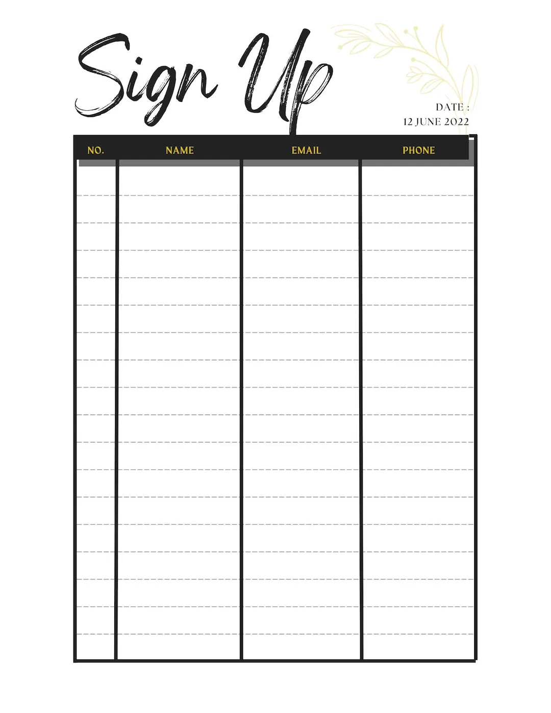 Kids Sign Sheets Printable Kids Sign Sheets Printable