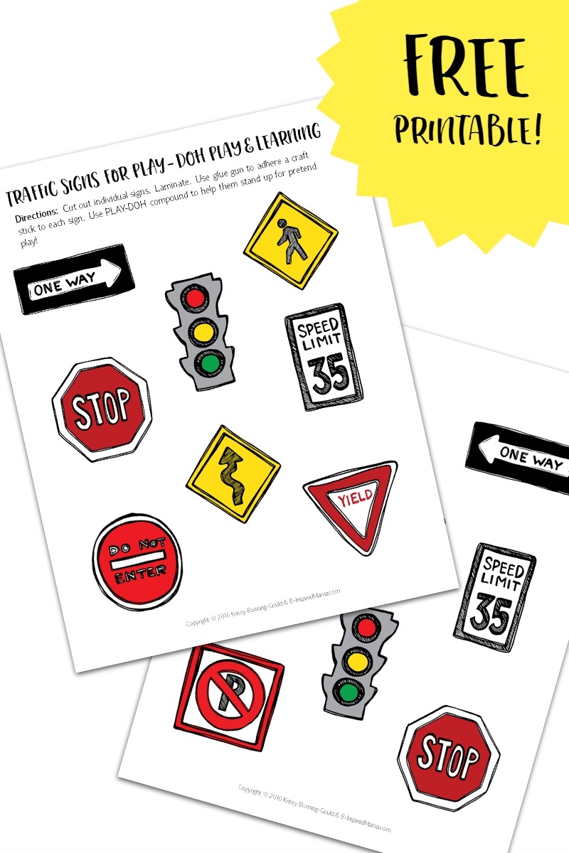 Printable Traffic Signs For PLAY DOH Towns Play And Learning Printable Traffic Signs For PLAY DOH Towns Play And Learning