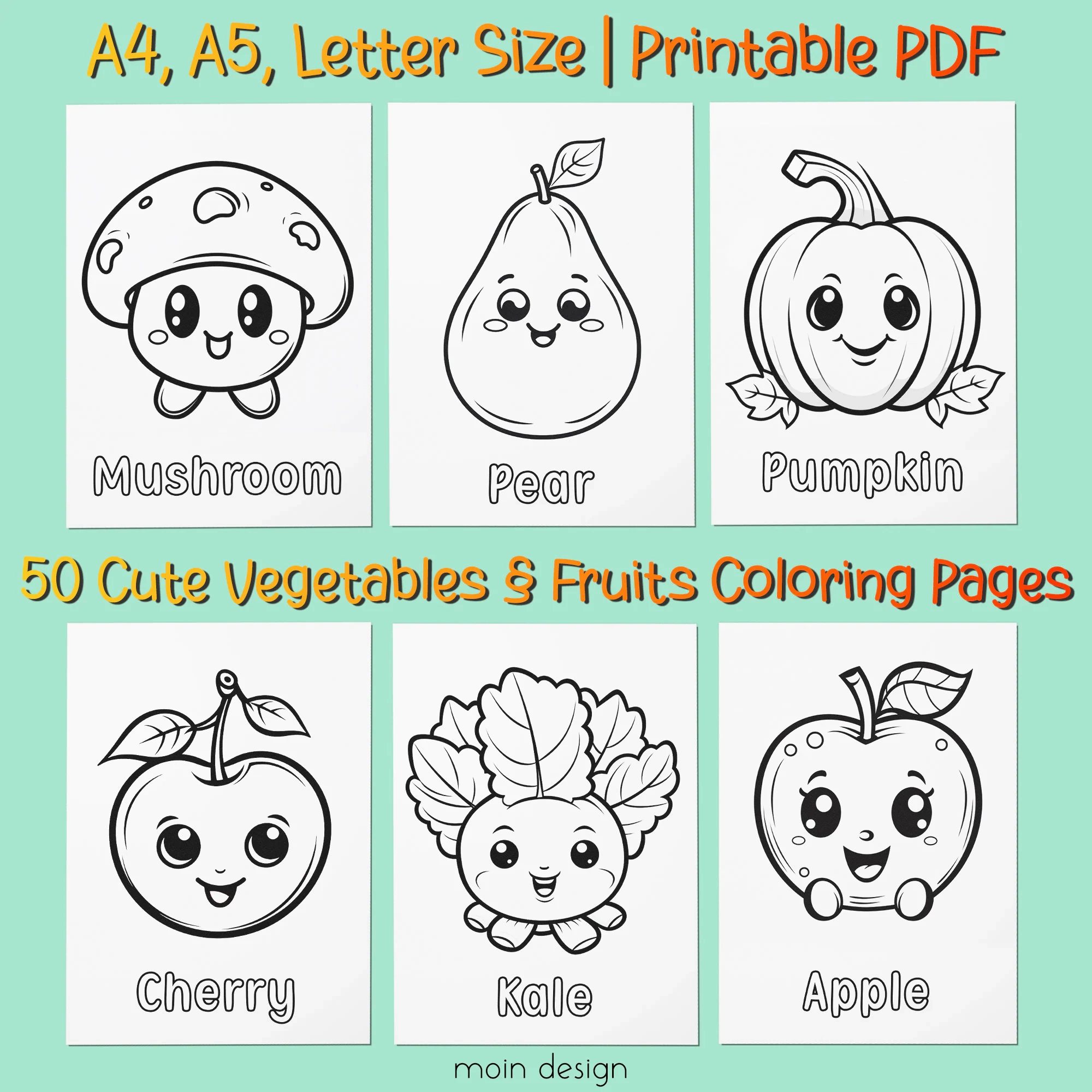 Vegetable Printable Coloring Sheet Vegetable Printable Coloring Sheet