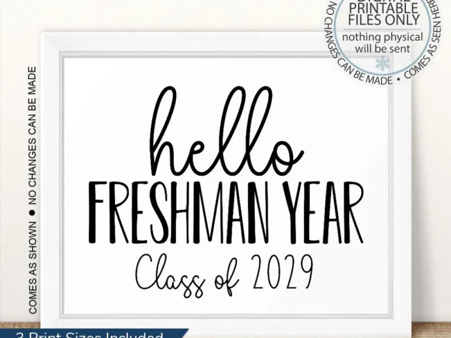 Printble First Day Of Freshman Year I m A Freshman Printable First Day Back To School Sign First Day Of School Sign Class Of 2029 Etsy