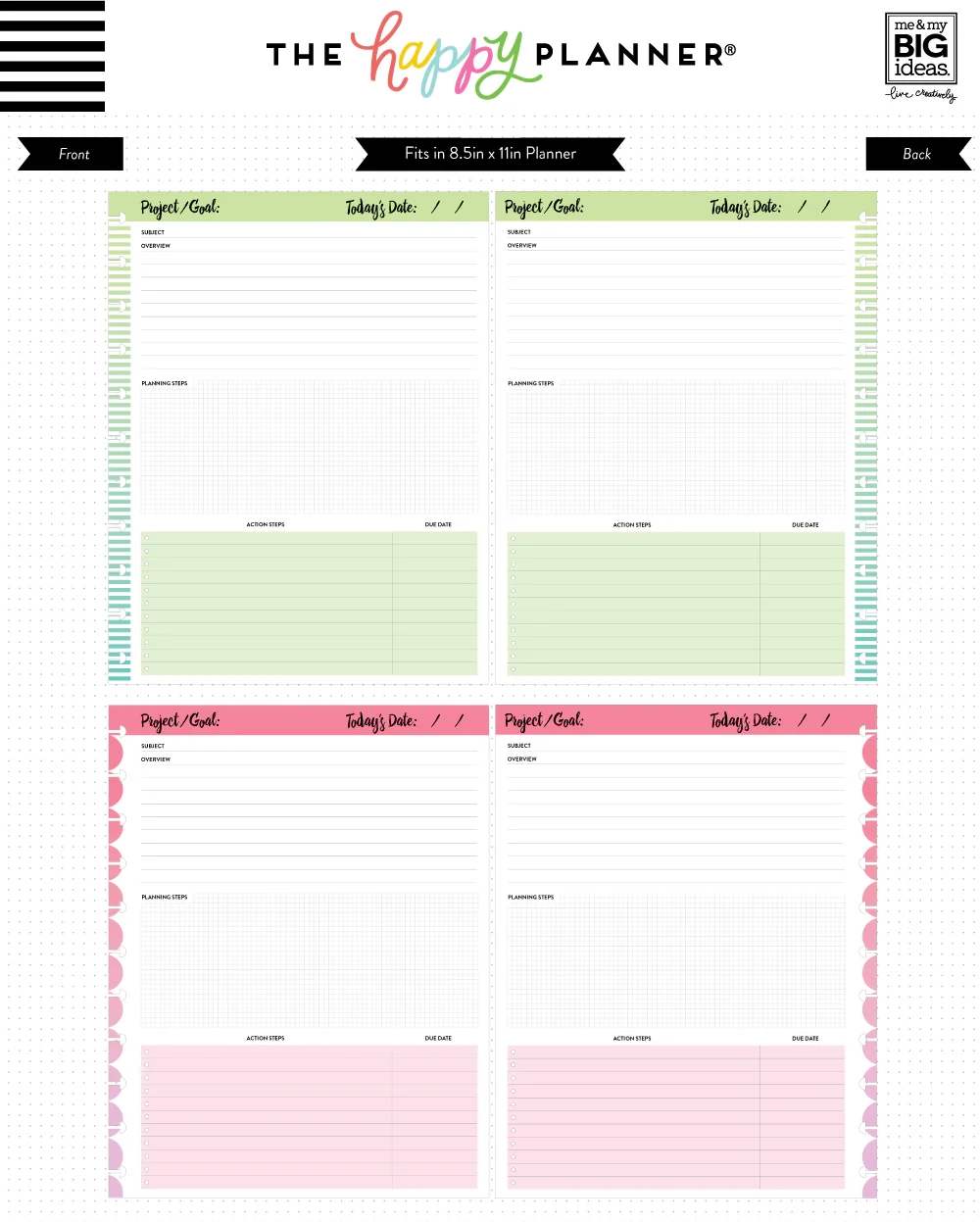 Project Fill Paper BIG Happy Planner