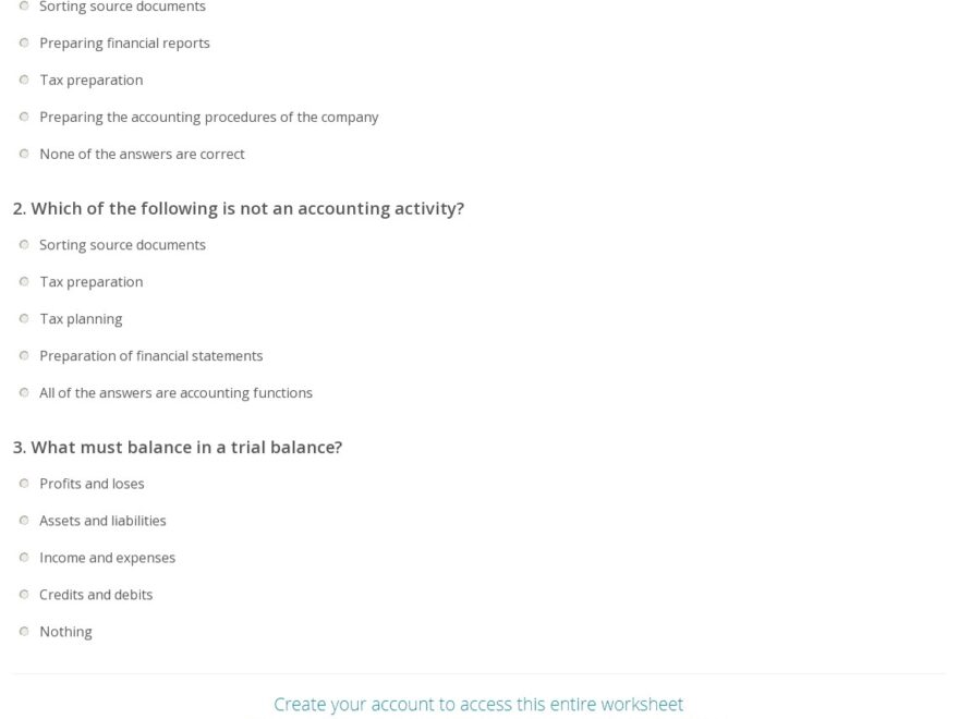 Quiz Worksheet Differentiating Accounting Bookkeeping Study
