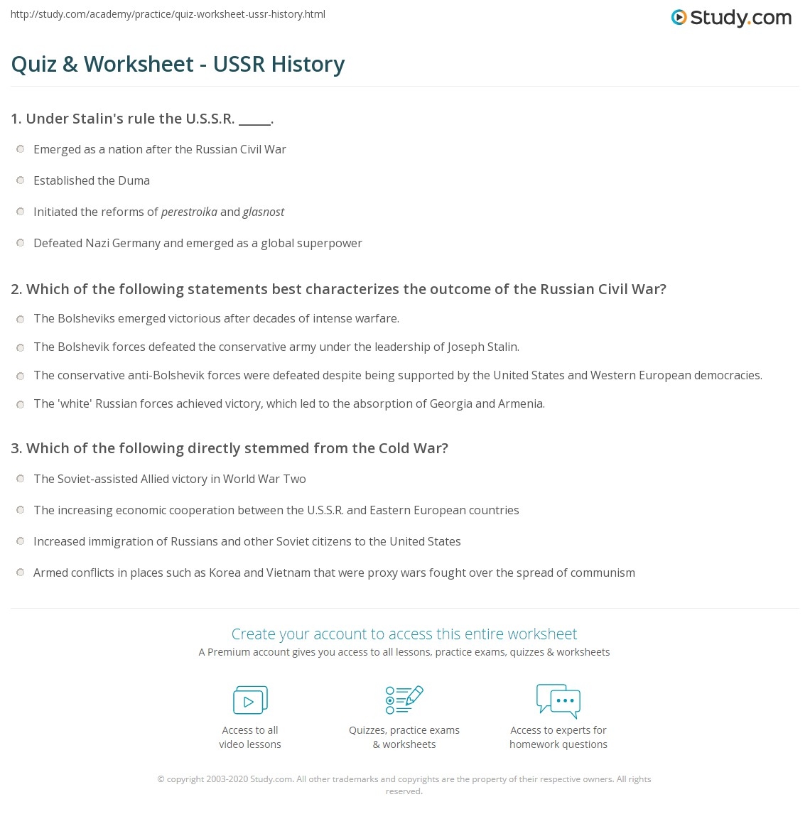 Printable List Of Russian Trivia