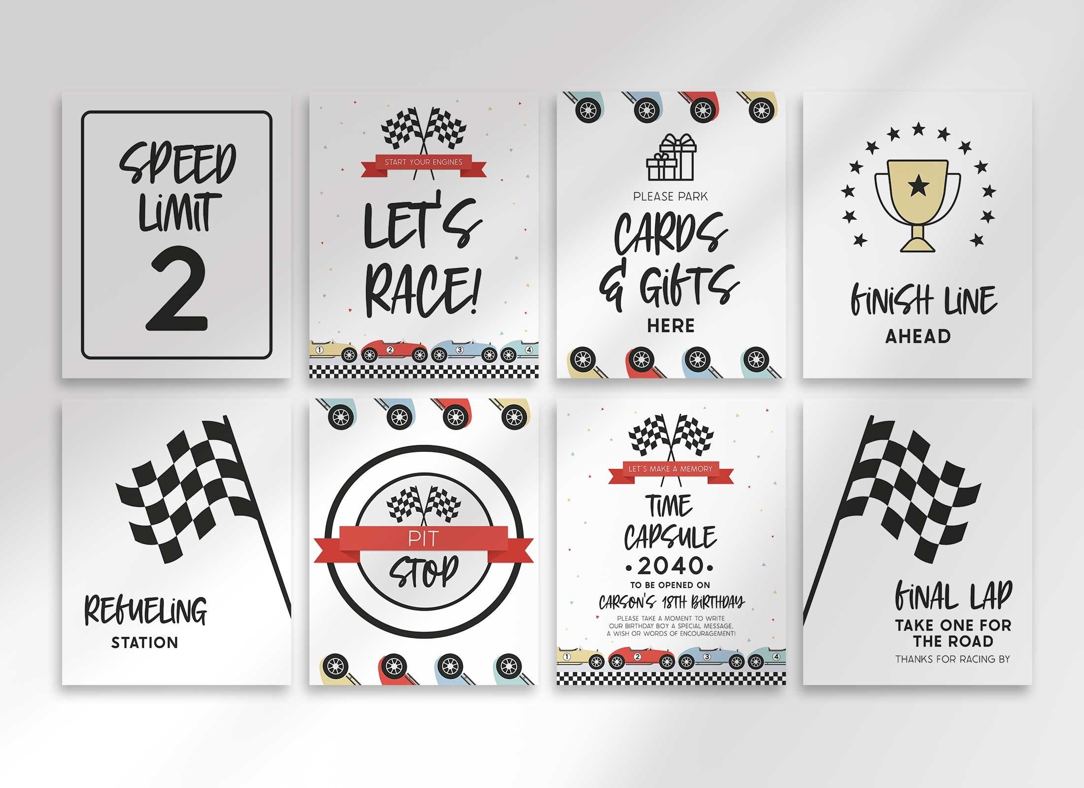 Final Lap Sign Printable