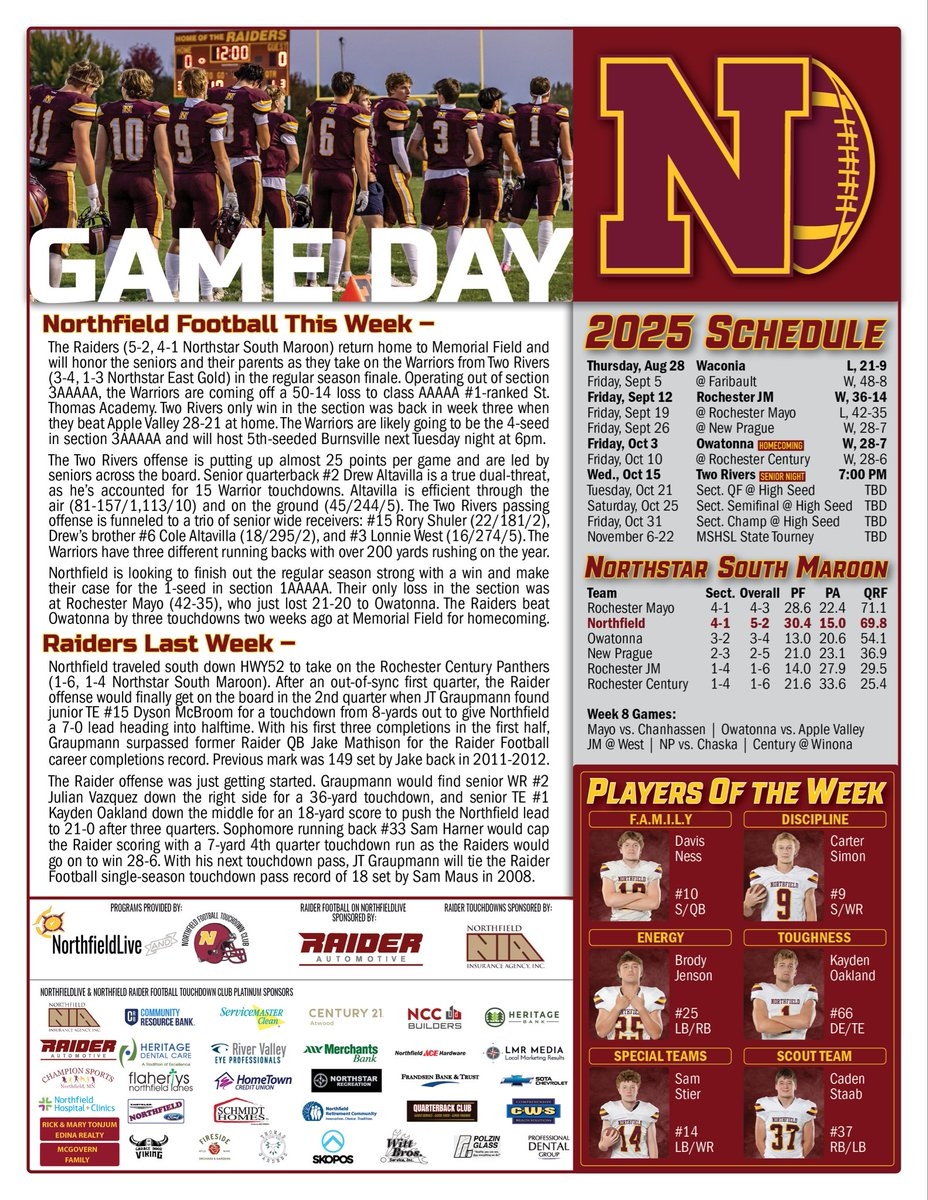 Raider Football RaiderFootball6 Posts X Raider Football RaiderFootball6 Posts X