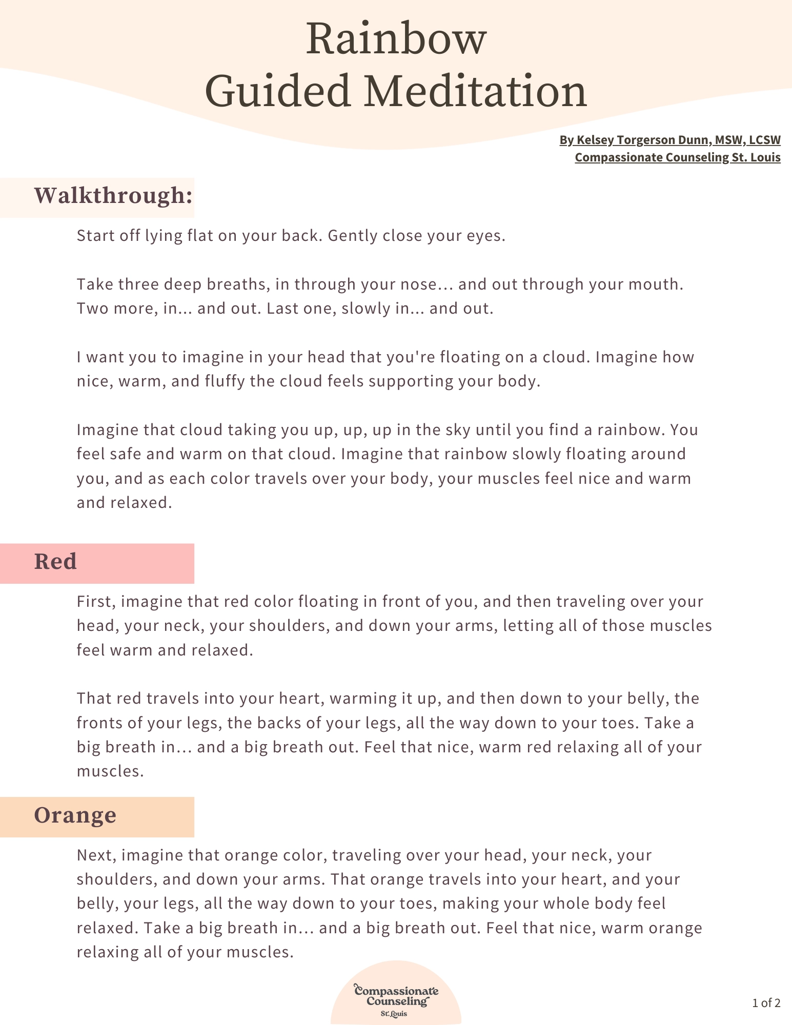 Free Printable Guided Imagery Scripts