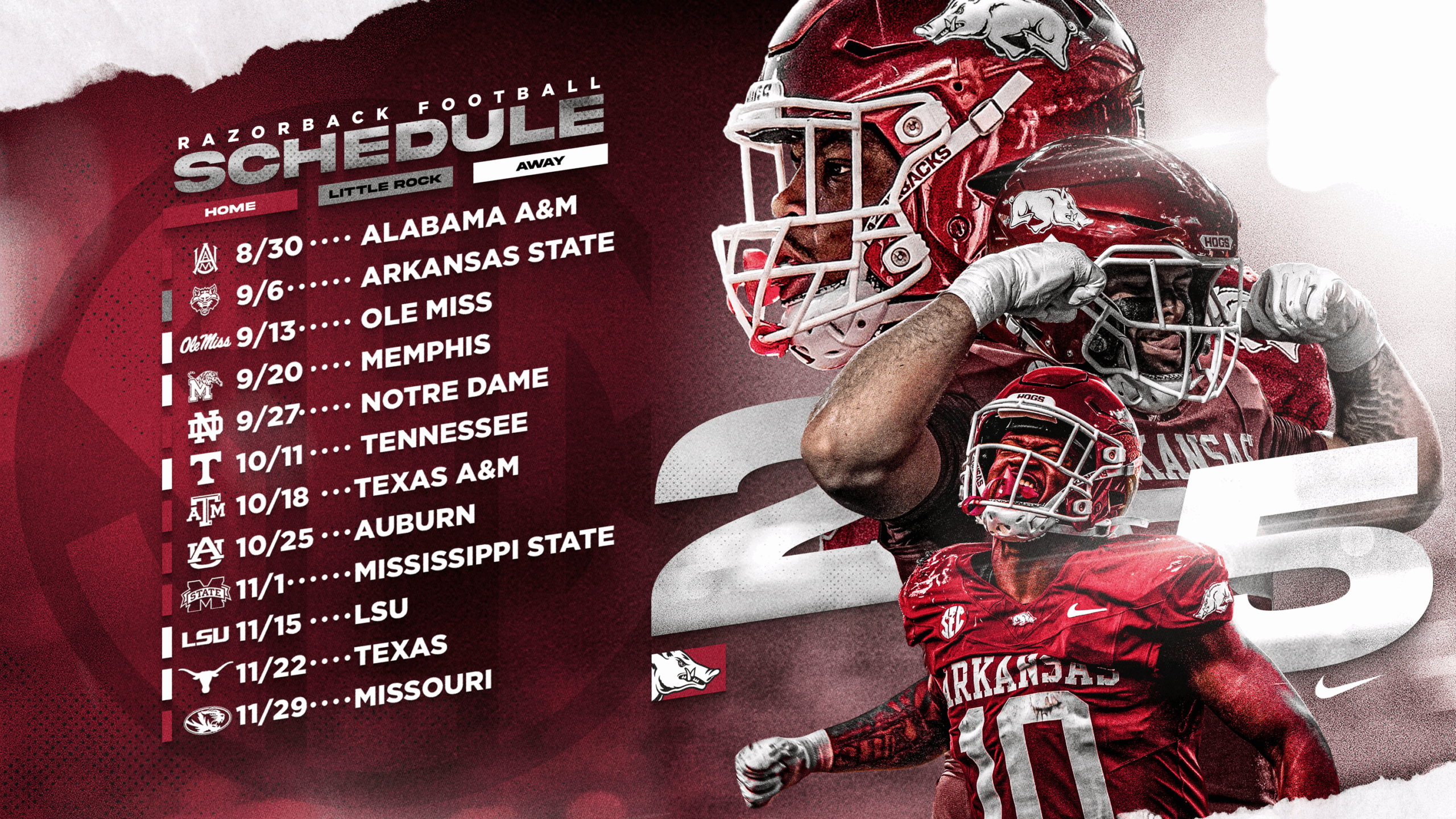 Printable Arkansas Razorback Basketball Schedule 2025-26