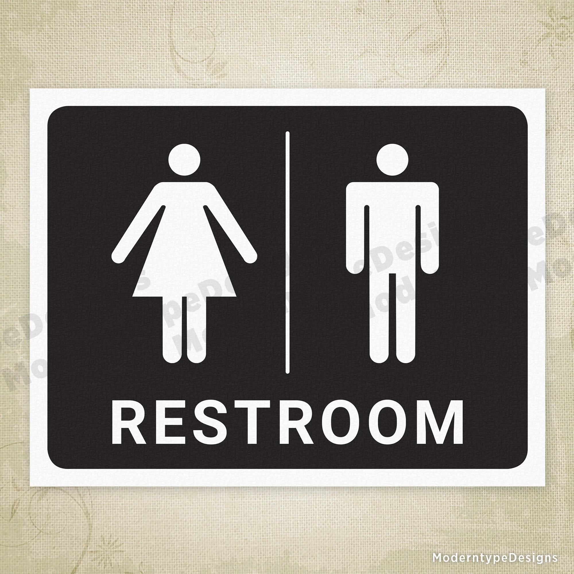 Printable Rest Room Sign