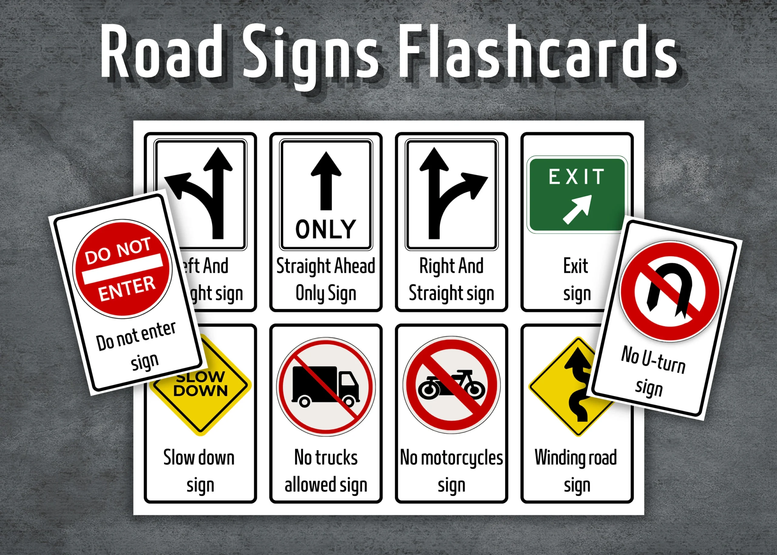 Printable Community Signs Flashcards Printable Community Signs Flashcards