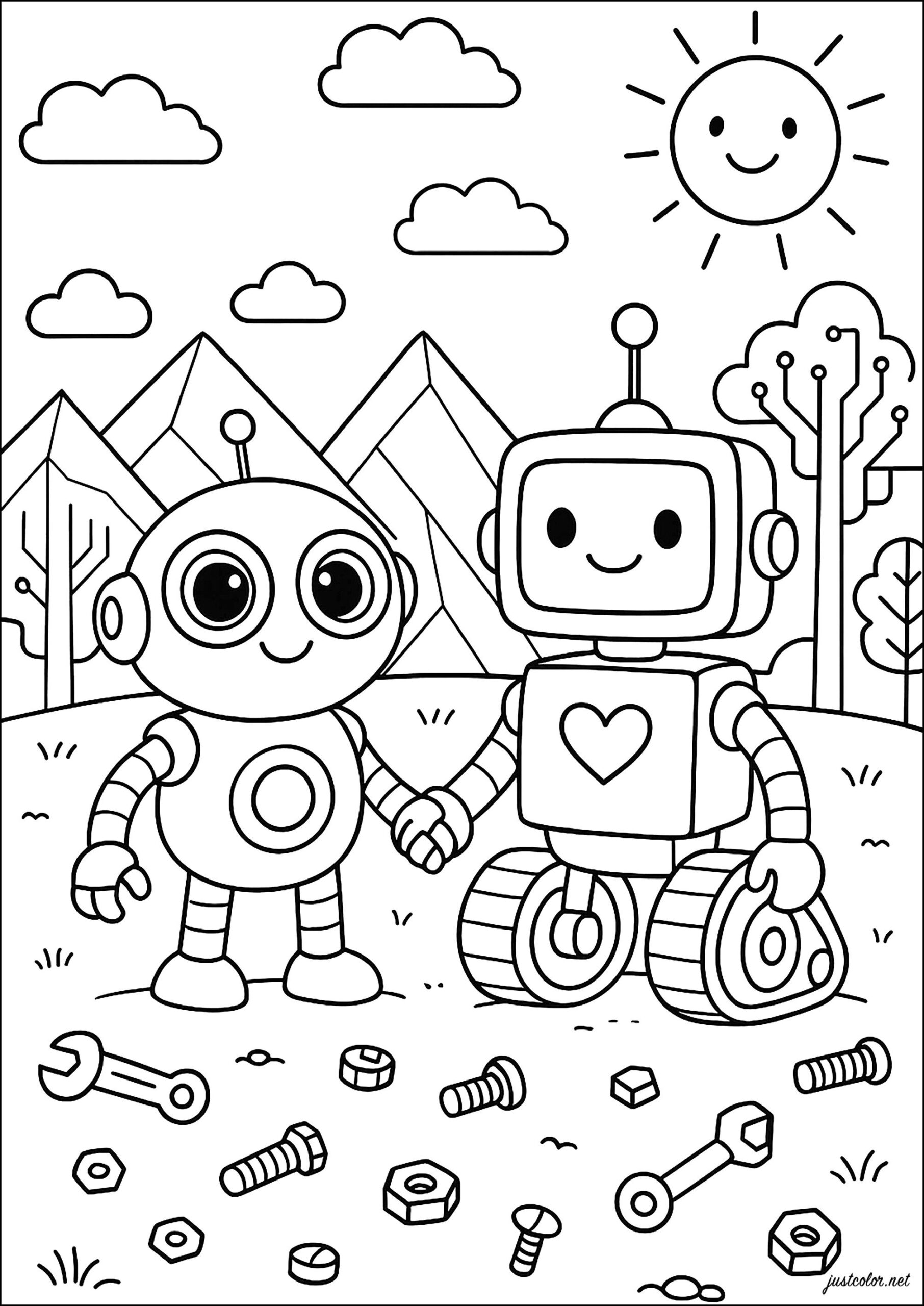 Robot Printable Color Sheet Robot Printable Color Sheet