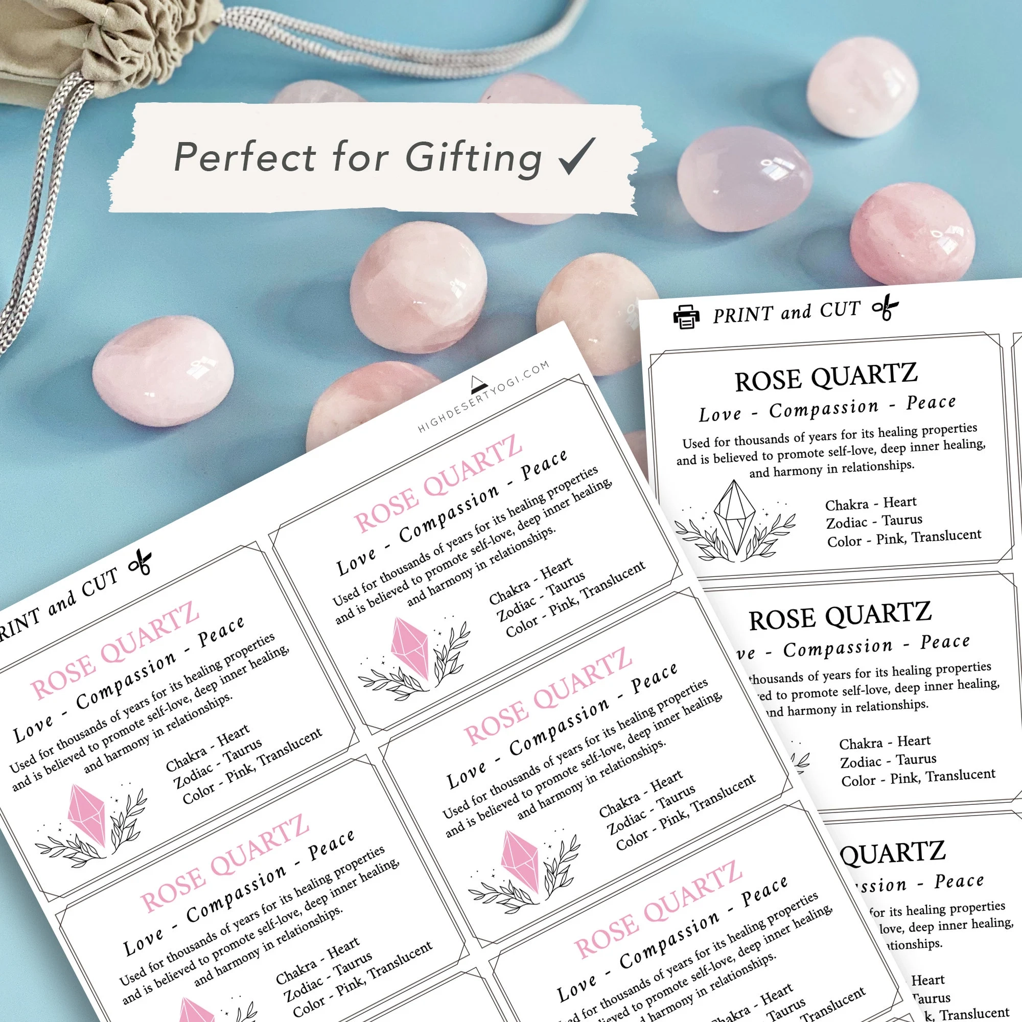 Small Printable Guide For Rose Quartz